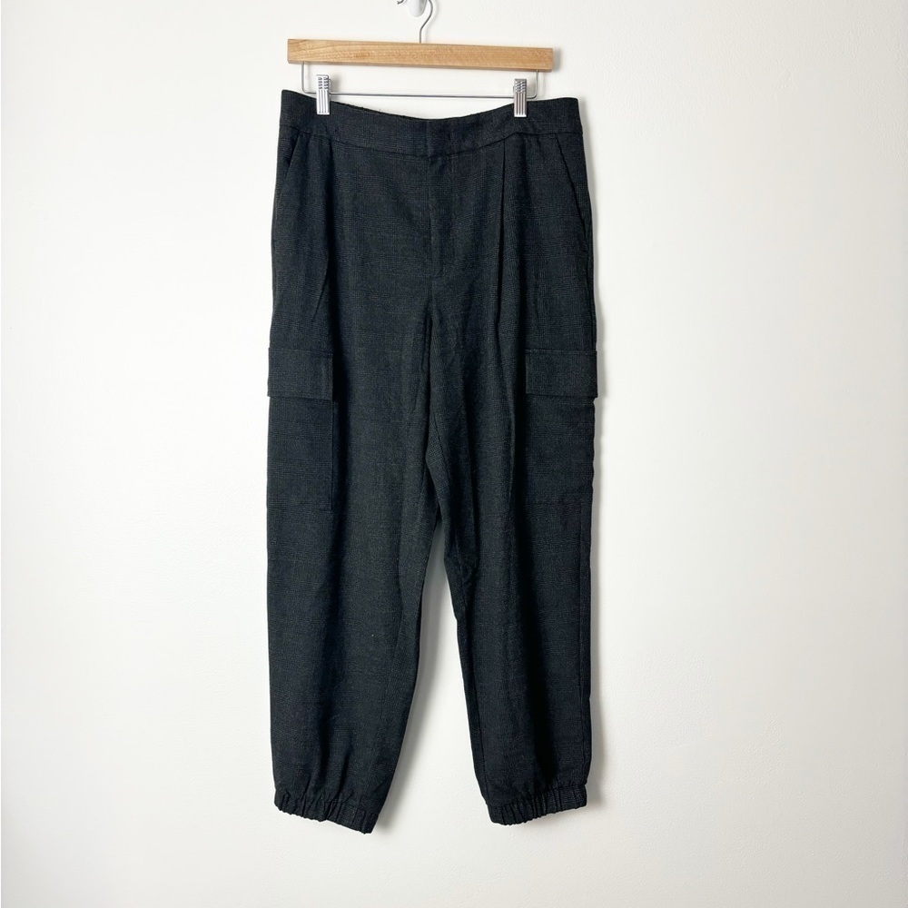 A NEW DAY • Women’s Charcoal Grey Plaid Cargo Jogger Trouser Pants Size 12
